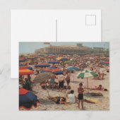 ニュージャージー州シービーチハイツ  ビンテージ ビーチでの一日 ポストカード (正面/裏面)