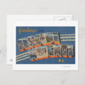 ニュージャージー州シーフェア・ハイツ - 大きな文字のシーン ポストカード (正面/裏面)