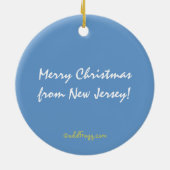 ニュージャージー州シールクリスマスオーナメント セラミックオーナメント (裏面)