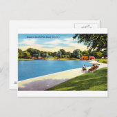 ニュージャージー州ジャージー市リンカーン公園のシーン ポストカード (正面/裏面)