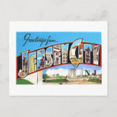ニュージャージー州ジャージー・シティからのヴィンテージ挨拶 ポストカード (正面)