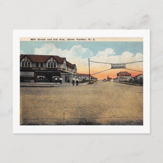 ニュージャージー州ストーンハーバーヴィンテージ ポストカード (正面)