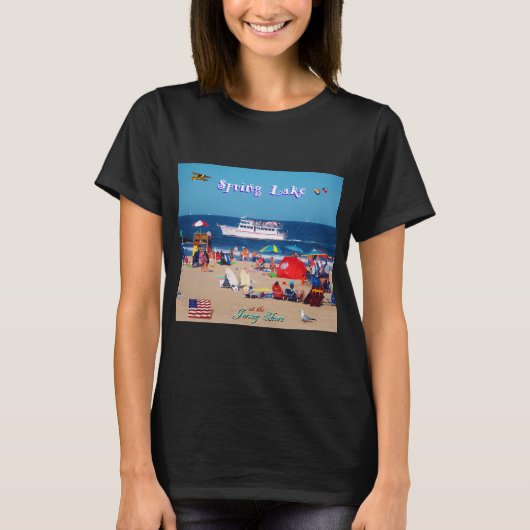 ニュージャージー州スプリングレイクビーチ Tシャツ (正面)
