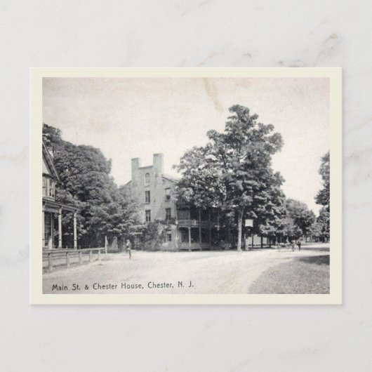 ニュージャージー州チェスター、メインストリート、ヴィンテージスタイル ポストカード (正面)