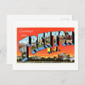 ニュージャージー州トレントンからのヴィンテージ挨拶 ポストカード (正面/裏面)