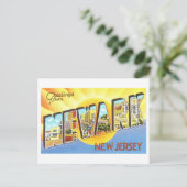 ニュージャージー州ニューアークからのヴィンテージの挨拶 ポストカード (スタンド正面)
