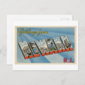 ニュージャージー州ニューアークからのヴィンテージの挨拶 ポストカード (正面/裏面)