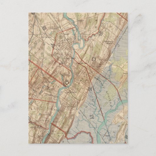 ニュージャージー州ニューアークとパターソン ポストカード (正面)