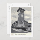 ニュージャージー州ニューアーク駅ヴィンテージ ポストカード (正面/裏面)