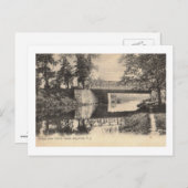 ニュージャージー州バイヨンヌのモリス運河ヴィンテージ ポストカード (正面/裏面)