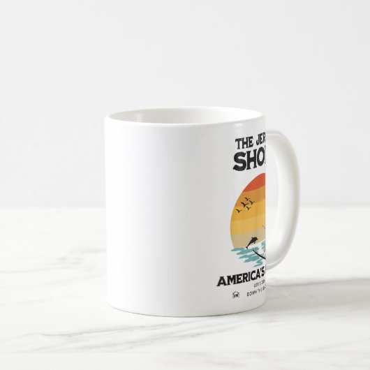 ニュージャージー州ビーチUsaで海岸に行こう コーヒーマグカップ (正面右)