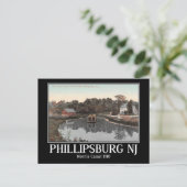 ニュージャージー州フィリップバーグのモリス運河ヴィンテージ ポストカード (スタンド正面)