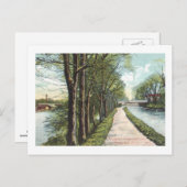 ニュージャージー州ブルームフィールド、モリス運河ヴィンテージ ポストカード (正面/裏面)