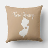 ニュージャージー州マップラブホーム装飾用クッション クッション (裏面)
