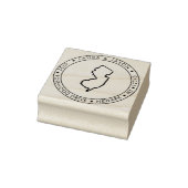 ニュージャージー州マップ差出人住所ウッドアートスタンプ ラバースタンプ (スタンプ)