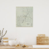 ニュージャージー州マナスクアンの地図 ポスター (キッチン)