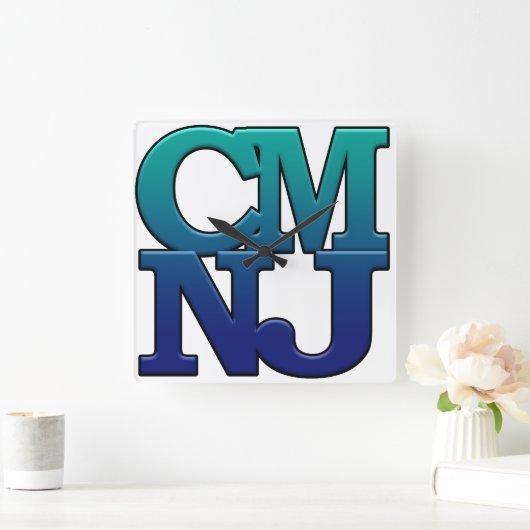 ニュージャージー州メイ岬からの挨拶 スクエア壁時計 (ホーム)