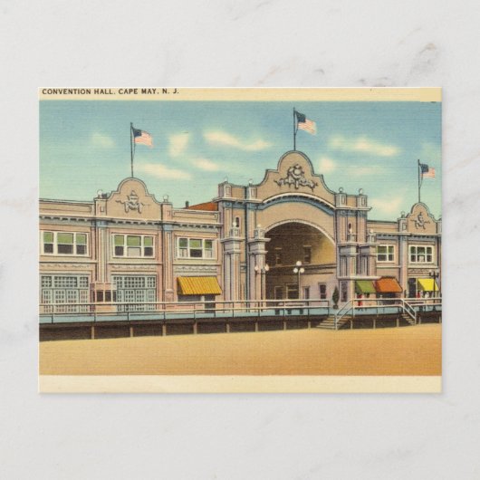 ニュージャージー州メイ岬コンベンションホール ポストカード (正面)