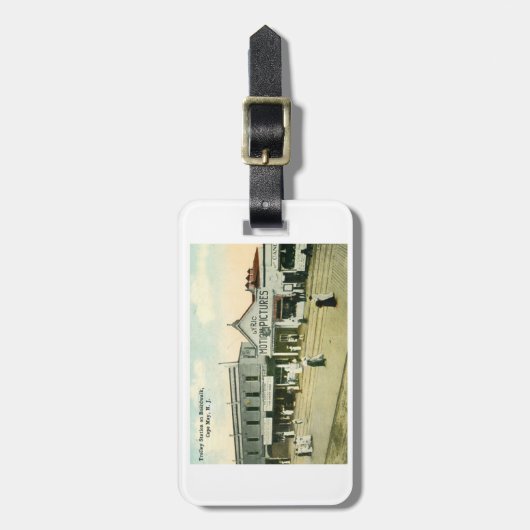 ニュージャージー州メイ岬ボードウォークヴィンテージ ラゲッジタグ (正面縦)