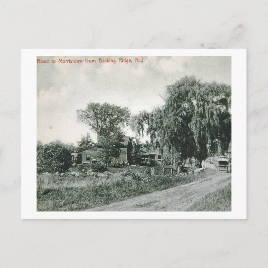 ニュージャージー州モリストウンへの道ヴィンテージ ポストカード (正面)