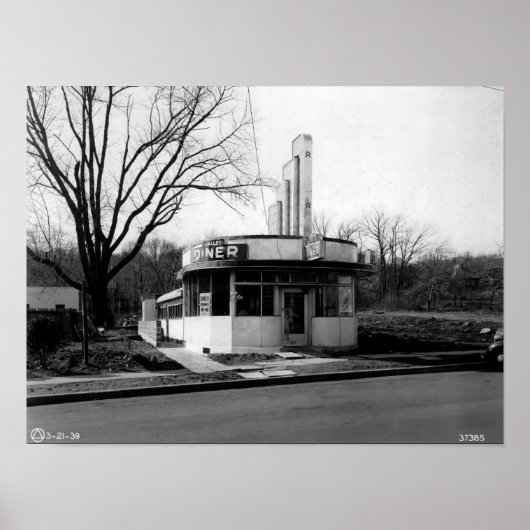 ニュージャージー州モンクレア州，バレーディナー州，ヴィンテージ ポスター (正面)