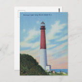 ニュージャージー州ロングビーチ島バーネガットライト ポストカード (正面/裏面)