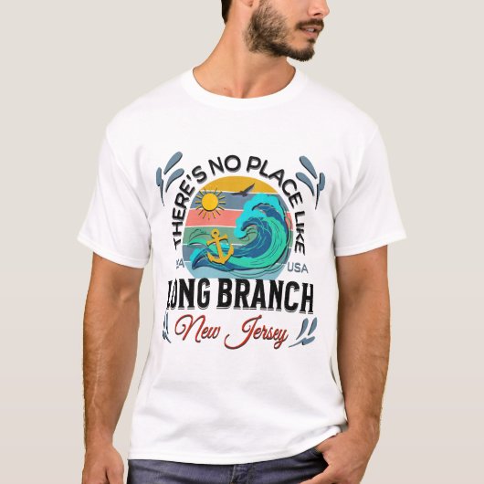 ニュージャージー州ロングブランチ Tシャツ (正面)