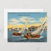 ニュージャージー州ワイルドウッドヨットクラブでのセーリングレガッタ ポストカード (正面/裏面)