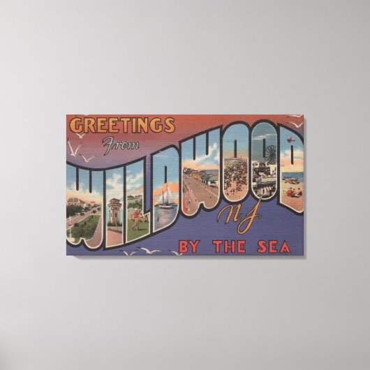 ニュージャージー州ワイルドウッド・バイ・ザ・シー キャンバスプリント (正面)