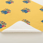 ニュージャージー州旗と愛国心のあるシェルパ毛布 シェルパブランケット (3/4)