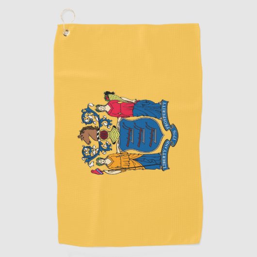 ニュージャージー州旗を持つゴルフタオル ゴルフタオル (正面)