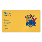 ニュージャージー州旗を持つ名刺マグネット マグネット名刺 (正面)