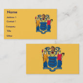 ニュージャージー州旗を持つ名刺 名刺 (正面/裏面)