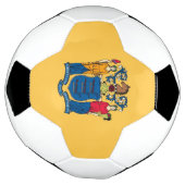 ニュージャージー州旗を持つ愛国的なサッカーボール サッカーボール (回転)