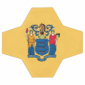 ニュージャージー州旗を持つ愛国的なサッカーボール サッカーボール (フラット)