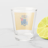 ニュージャージー州旗を持つ愛国的なショットグラス ショットグラス (裏面)