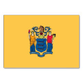 ニュージャージー州旗を持つ愛国的なテーブルカード テーブルナンバー (正面)