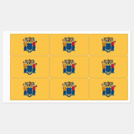 ニュージャージー州旗を持つ愛国的なラベル州 ラベル