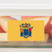 ニュージャージー州旗を持つ愛国的なラベル州 ラベル (貼付)