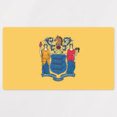 ニュージャージー州旗を持つ愛国的なラベル州 ラベル (デザイン2)