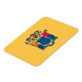 ニュージャージー州旗を持つ愛国的な柔軟な磁石 マグネット (左側)