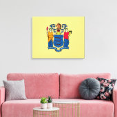 ニュージャージー州旗デザイン装飾 キャンバスプリント (インサイチュ (リビング))