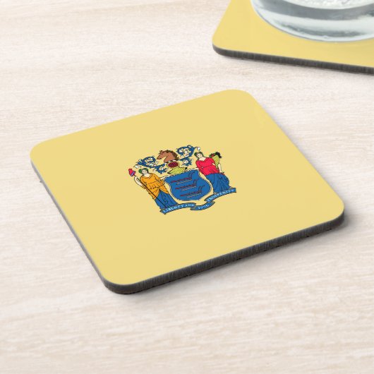 ニュージャージー州旗デザイン装飾 コースター (左側)