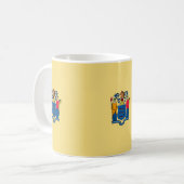 ニュージャージー州旗デザイン装飾 コーヒーマグカップ (正面左)
