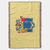 ニュージャージー州旗デザイン装飾 スローブランケット (正面縦)