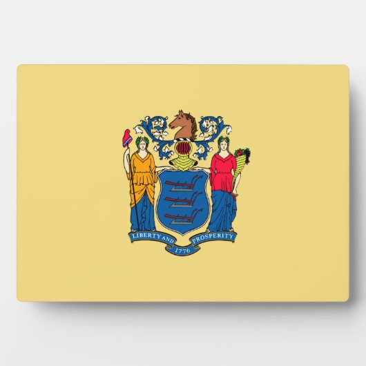 ニュージャージー州旗デザイン フォトプラーク (正面)