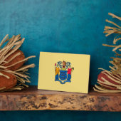 ニュージャージー州旗デザイン フォトプラーク (側面)