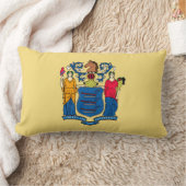 ニュージャージー州旗デザイン ランバークッション (ブランケット)