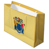 ニュージャージー州旗デザイン ラージペーパーバッグ (正面アングル)