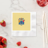 ニュージャージー州旗デザイン 縁ありカクテルナプキン (インサイチュ)